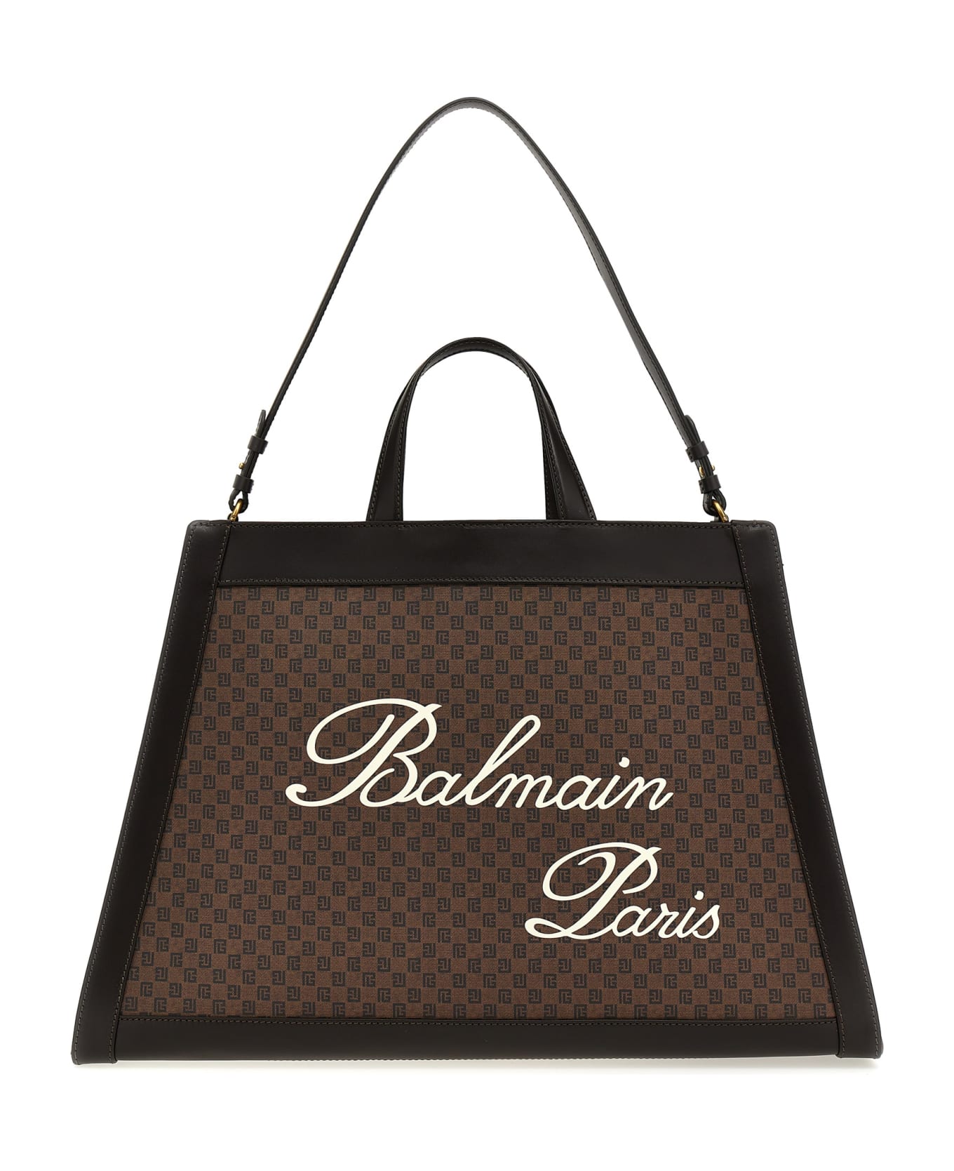 Balmain 'olivier's Cabas' Shopping Bag - Brown トートバッグ