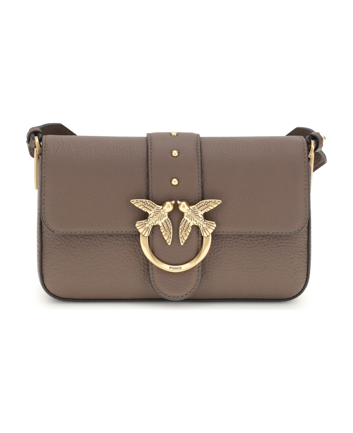 Pinko Love Leather Shoulder Bag