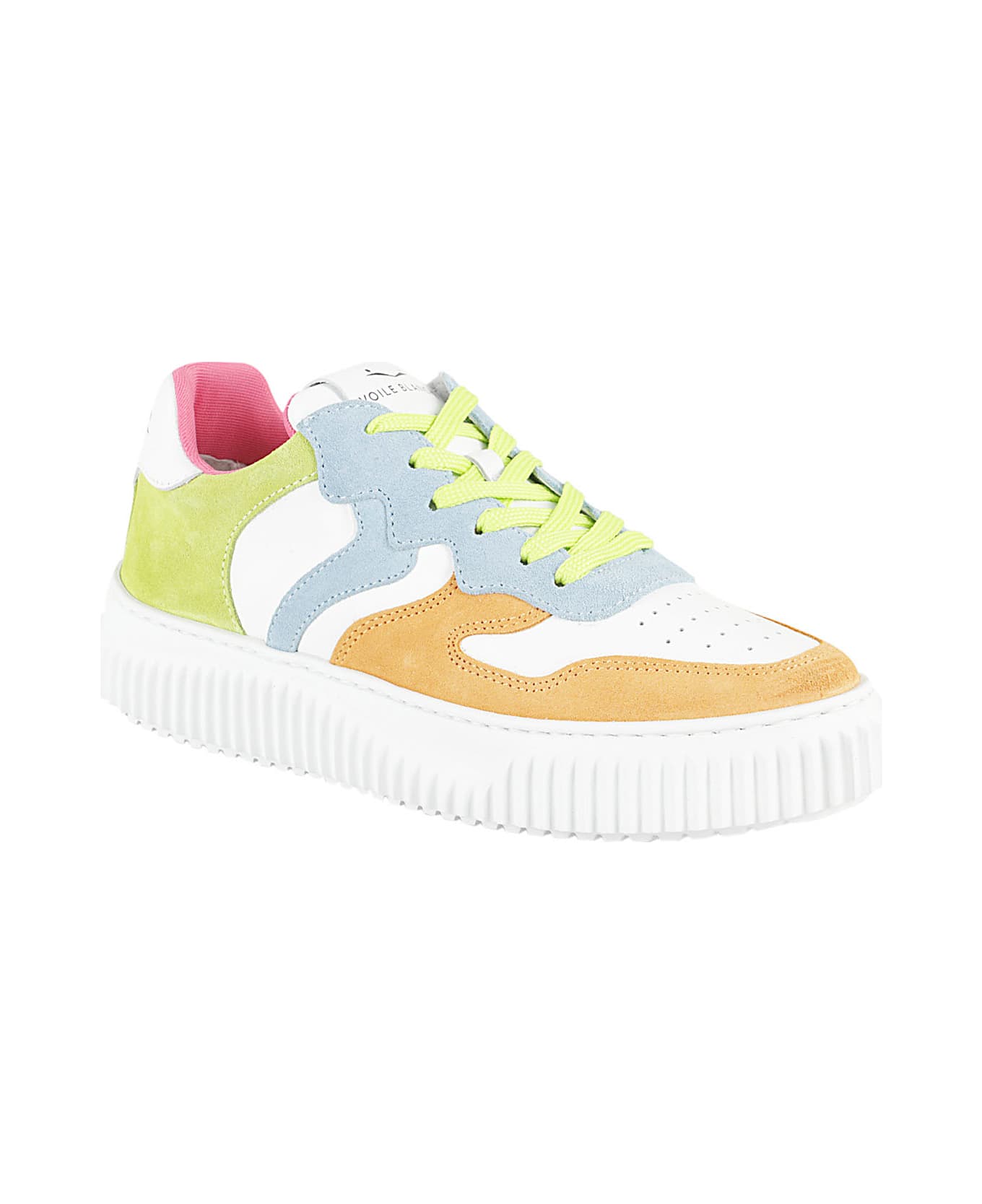 Voile Blanche Laura Suede - Peach Sky Blue Lime ウェッジシューズ