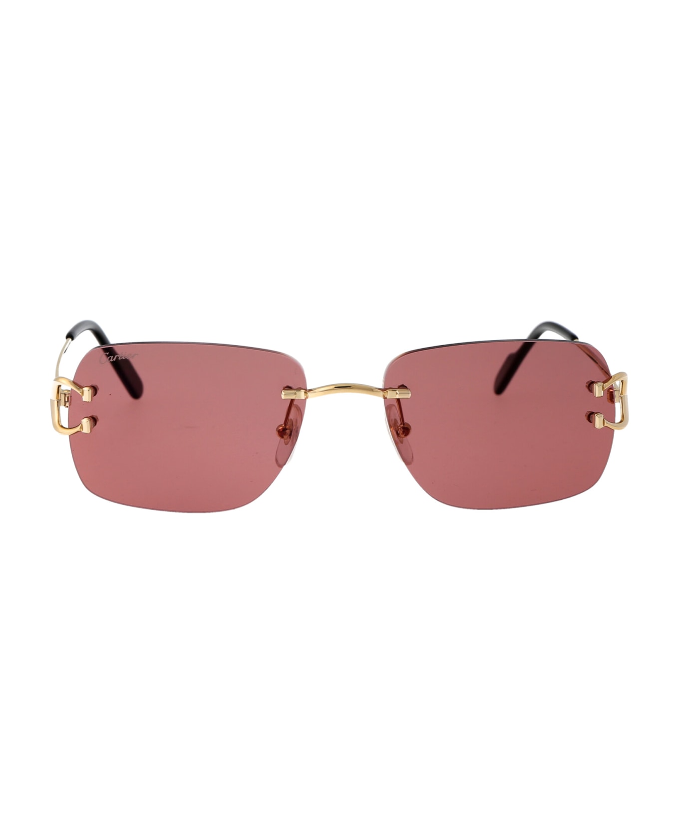 Cartier Eyewear Ct0330s Sunglasses - 012 GOLD GOLD RED