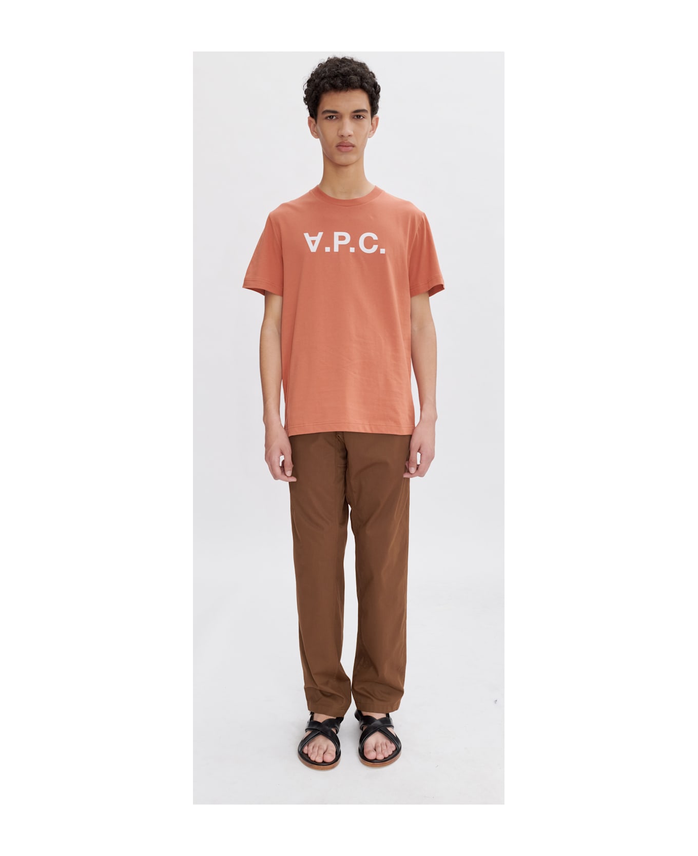 A.P.C. T-shirt Standard Grand Vpc - Gla Terracotta Blanc