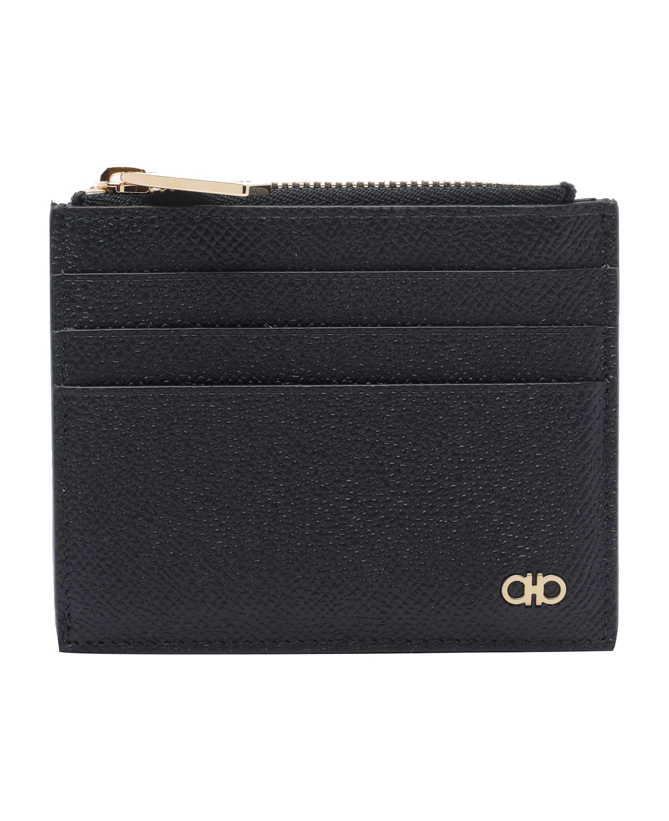 Ferragamo Micro Gancini Cards Holder - Black