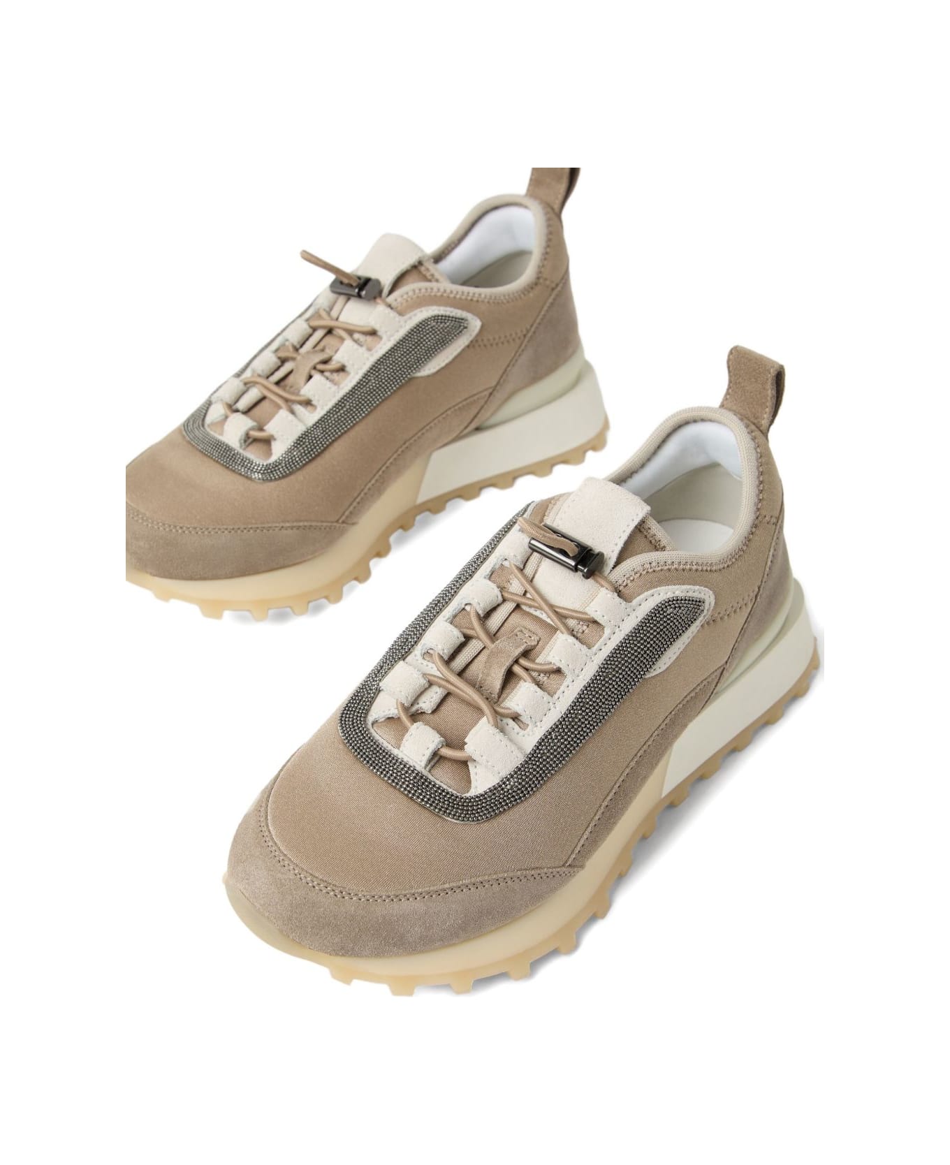 Brunello Cucinelli Leather Sneakers - Beige スニーカー