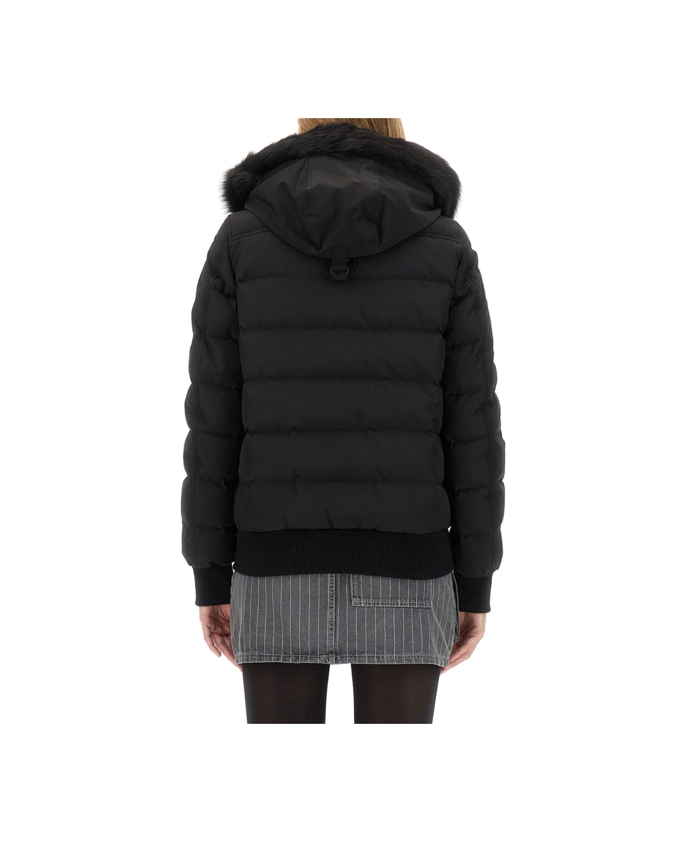 Moose Knuckles Jacket With Logo - BLACK