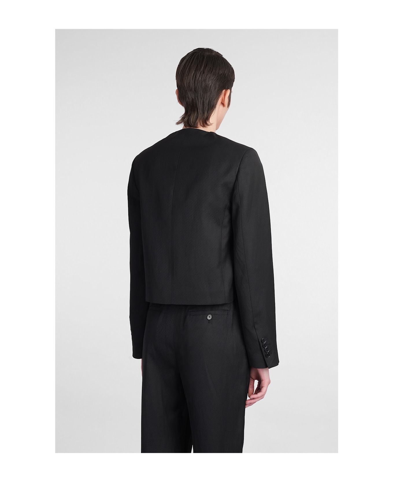 Loulou Studio Malli Blazer In Black Viscose - black