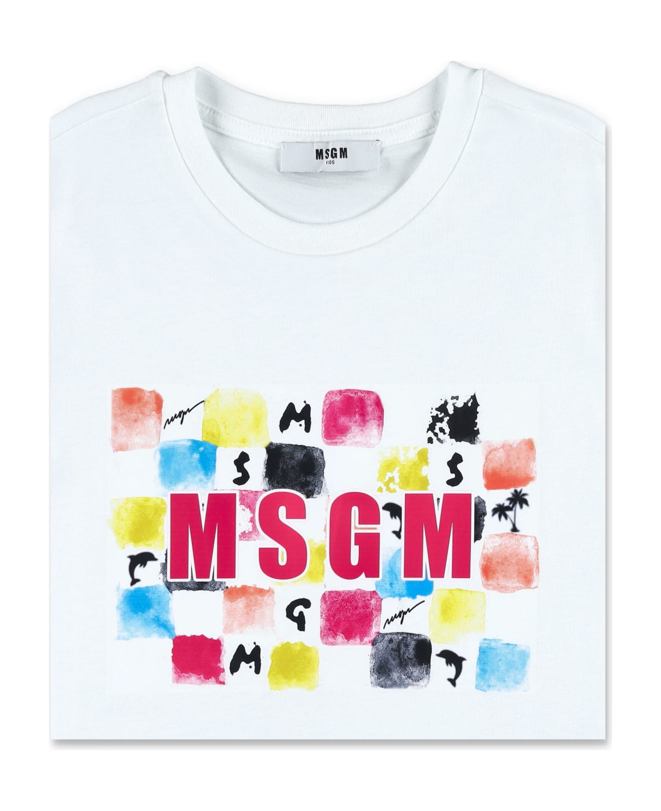 MSGM Logo T-shirt - BIANCO/WHITE Tシャツ＆ポロシャツ
