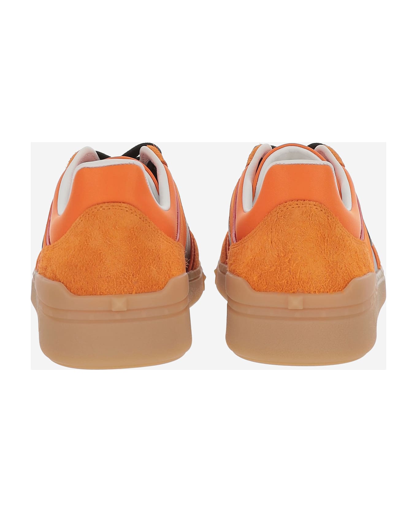 Valentino Garavani Leather Sneaker - Pumpkin/nero/coral Red