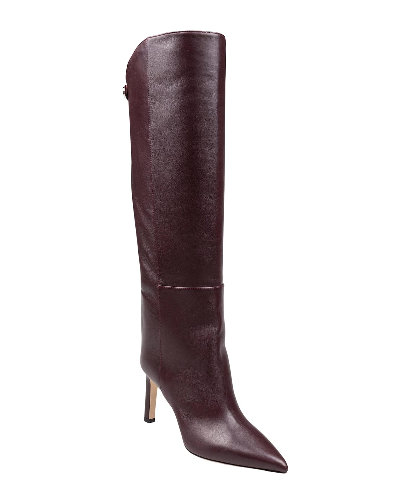 Jimmy Choo Alizze Ks 85 Boot In Deep Merlotleather - Deep Merlot