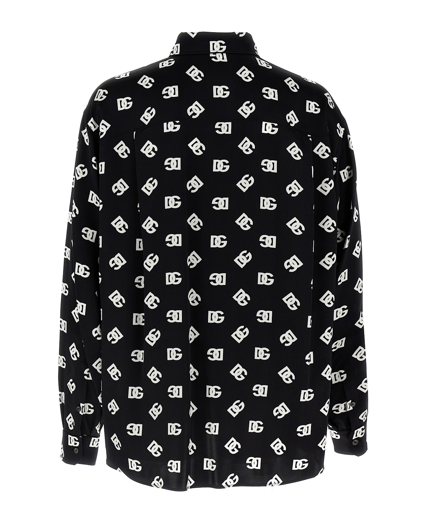 Dolce 
Gabbana Satin Logo Shirt - White/Black