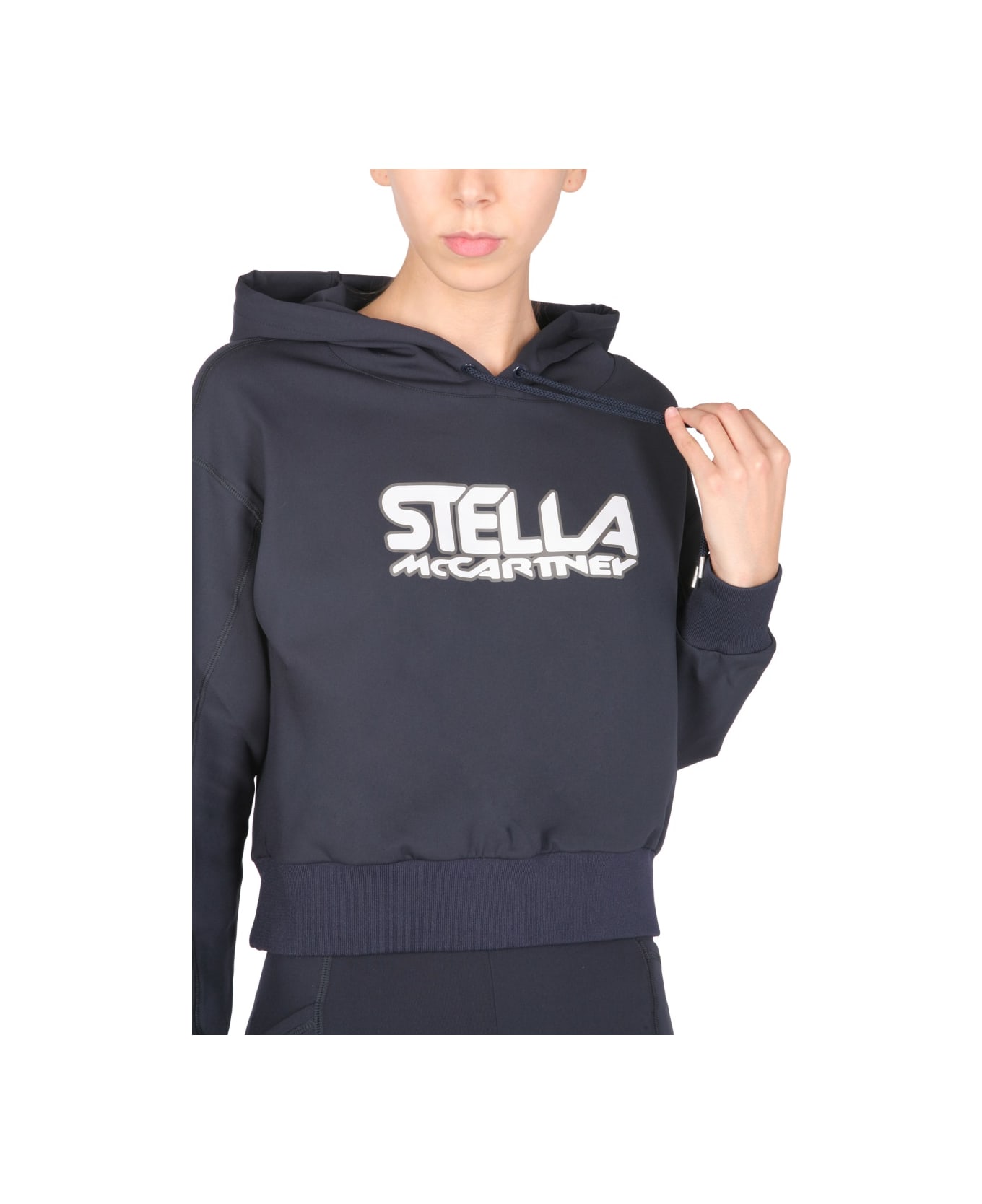 Stella McCartney Scuba Sweatshirt With Logo - BLUE