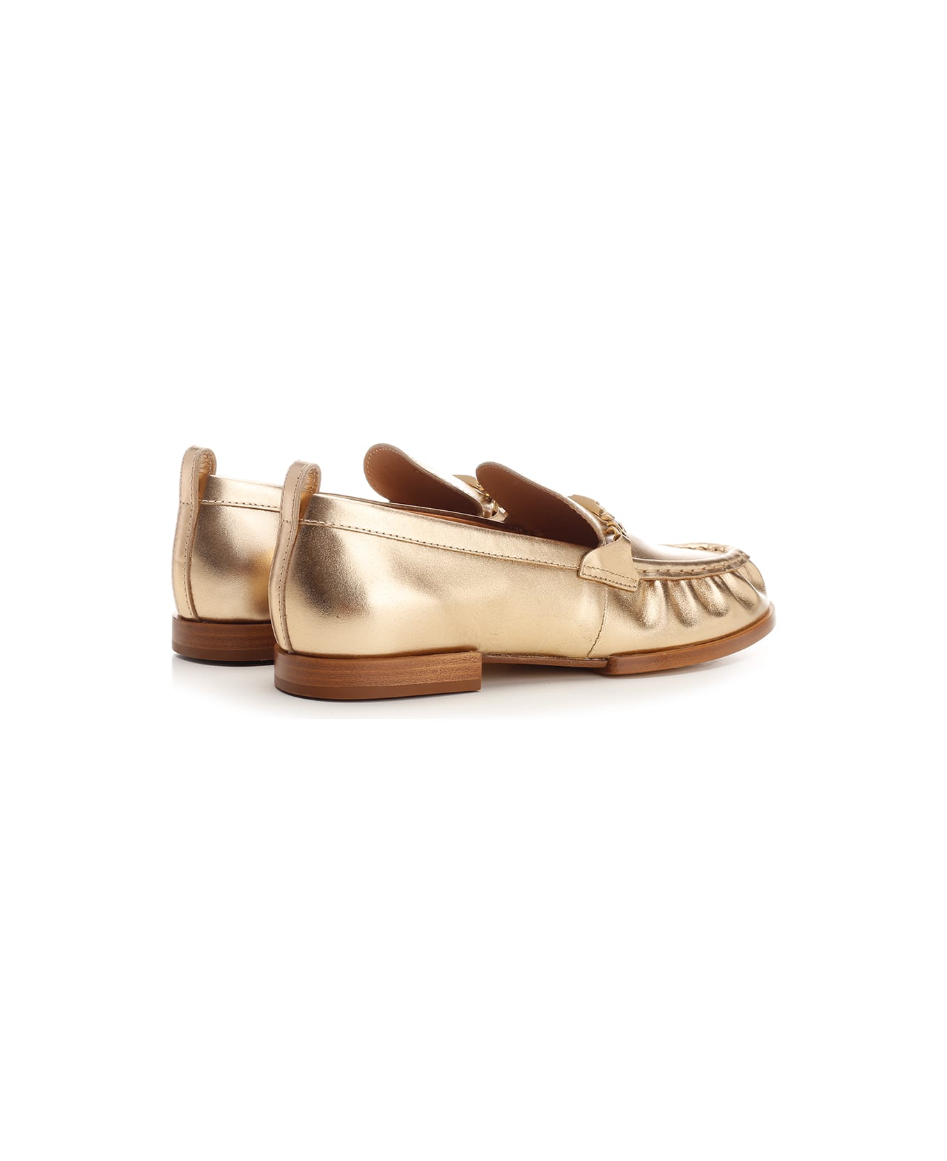 Tod's Leather Loafers - Gold