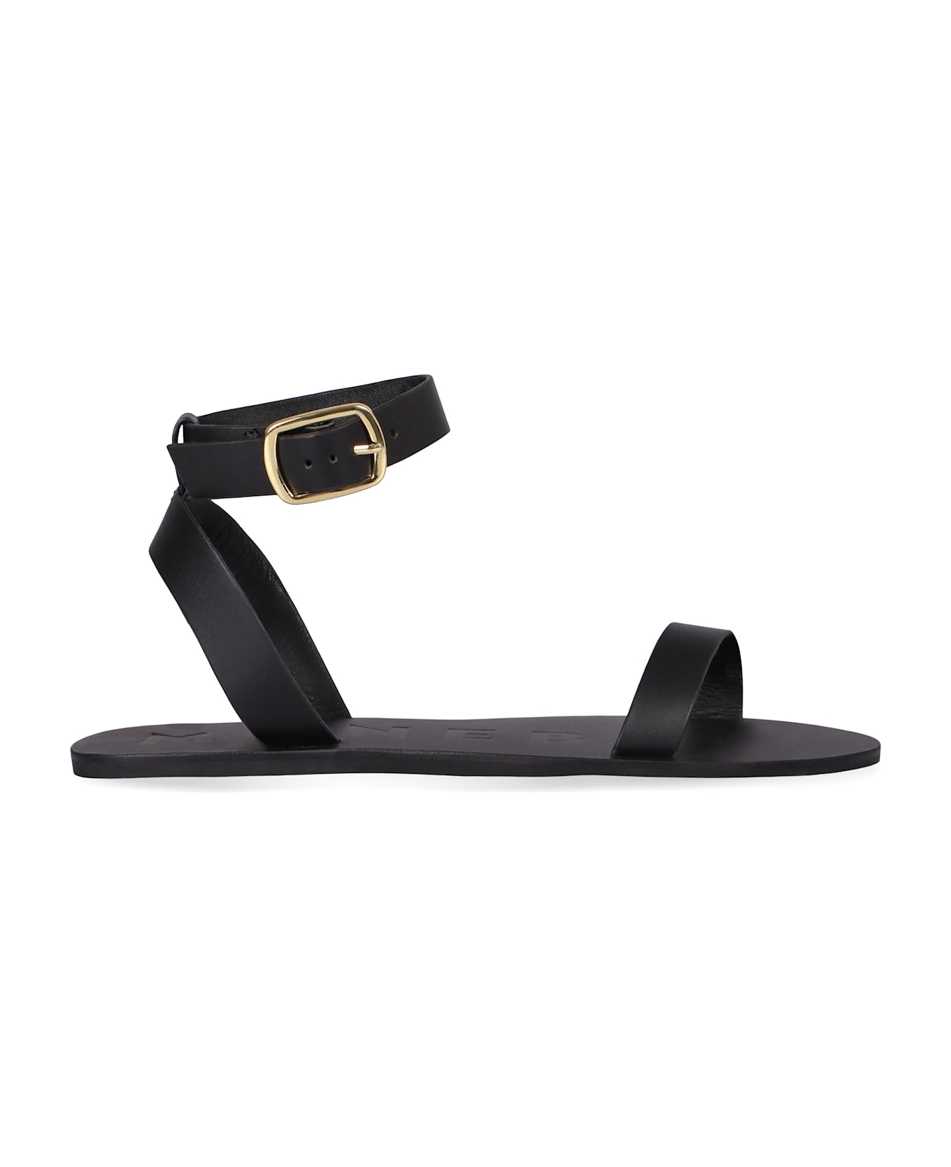 Manebi Chloe Leather Sandals - black