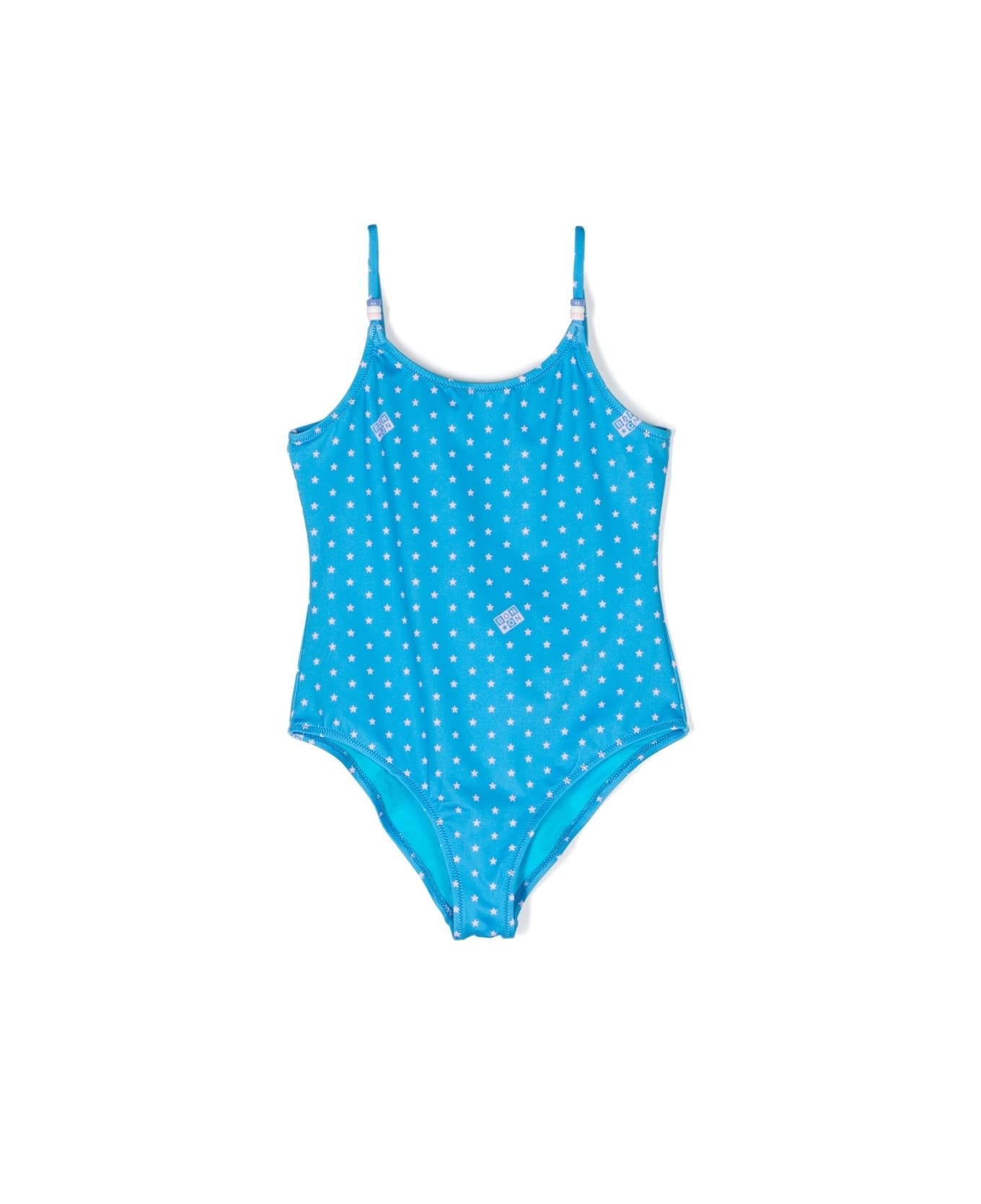 Bonton Polka Dot Swimsuit - Blue 水着