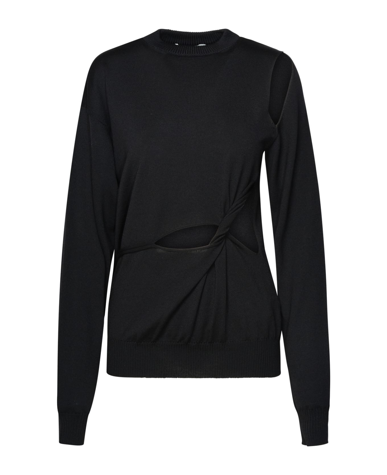 SportMax Black Virgin Wool Sweater - Black