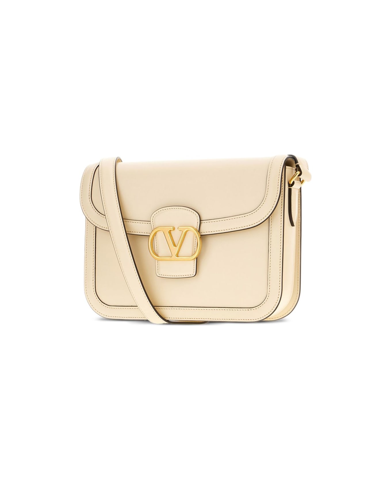 Valentino Garavani 9to5 Calfskin Shoulder Bag - White
