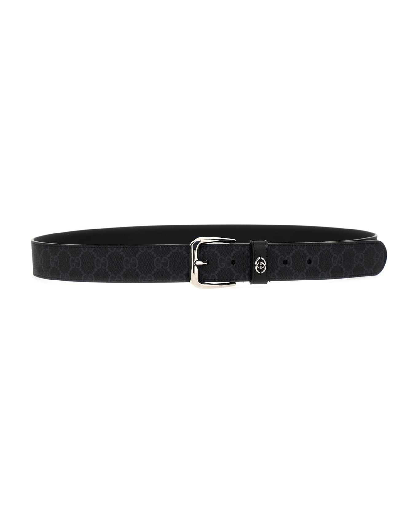 Gucci Incrocio Gg Belt - Black