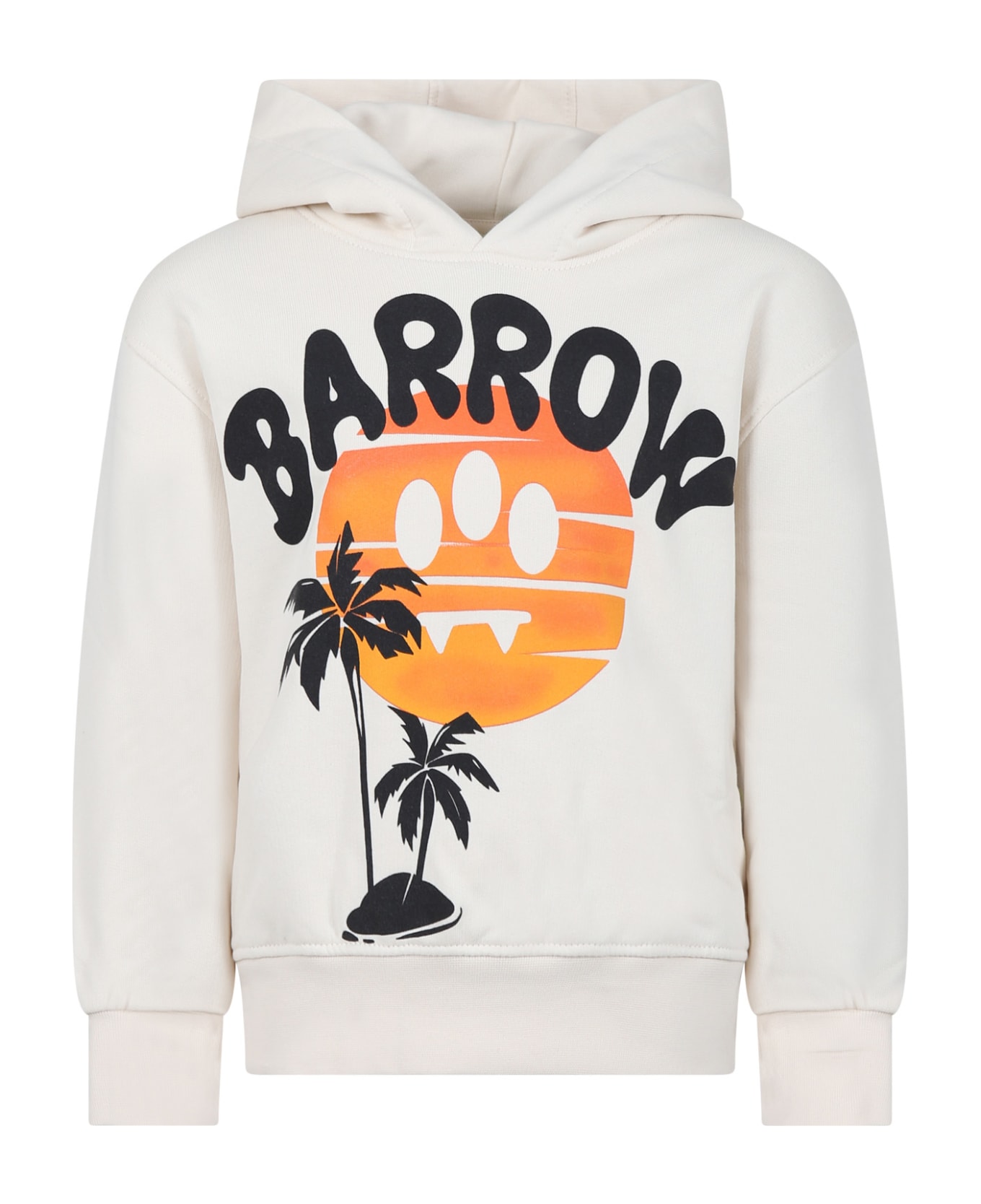 Barrow Ivory Sweatshirt For Boy With Logo - Ivory