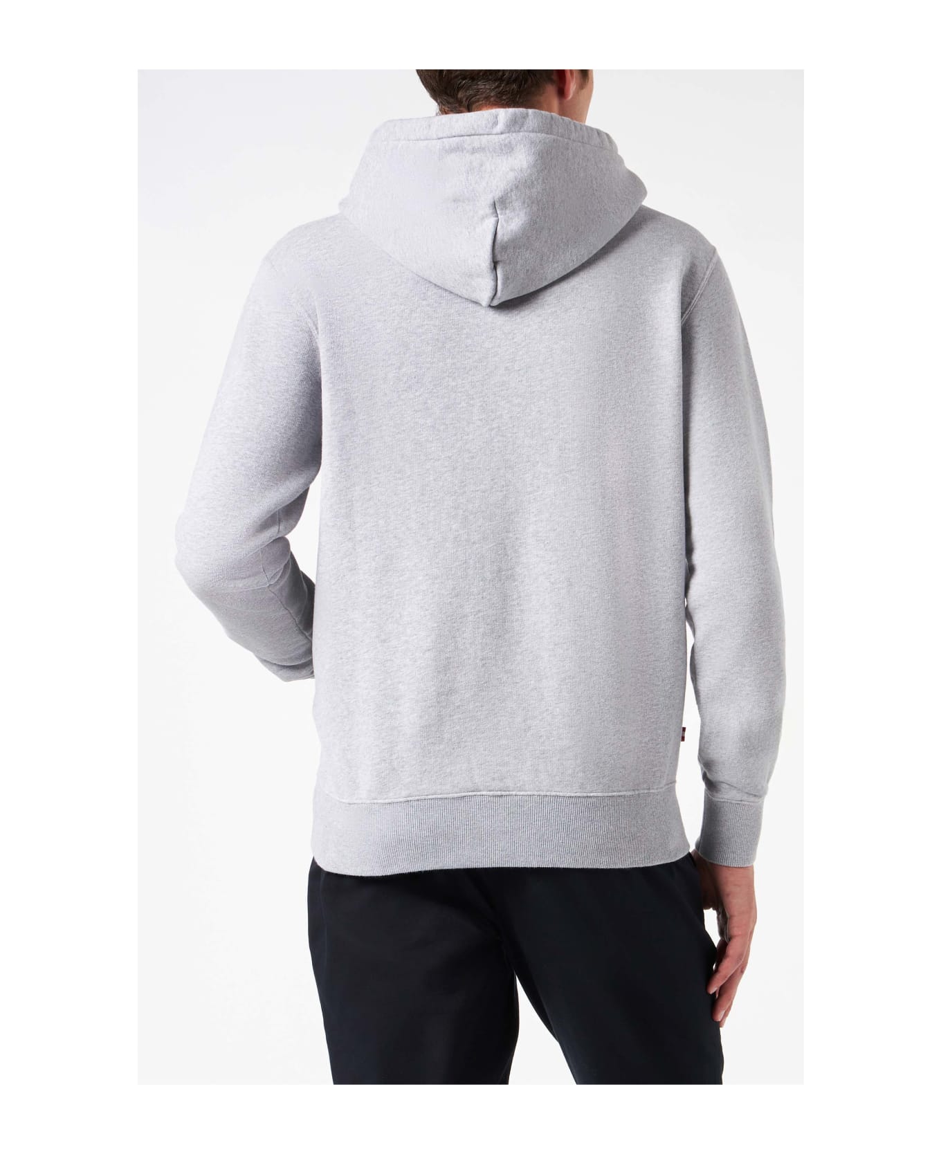 MC2 Saint Barth Man Grey Hoodie With Not Today Embroidery - GREY