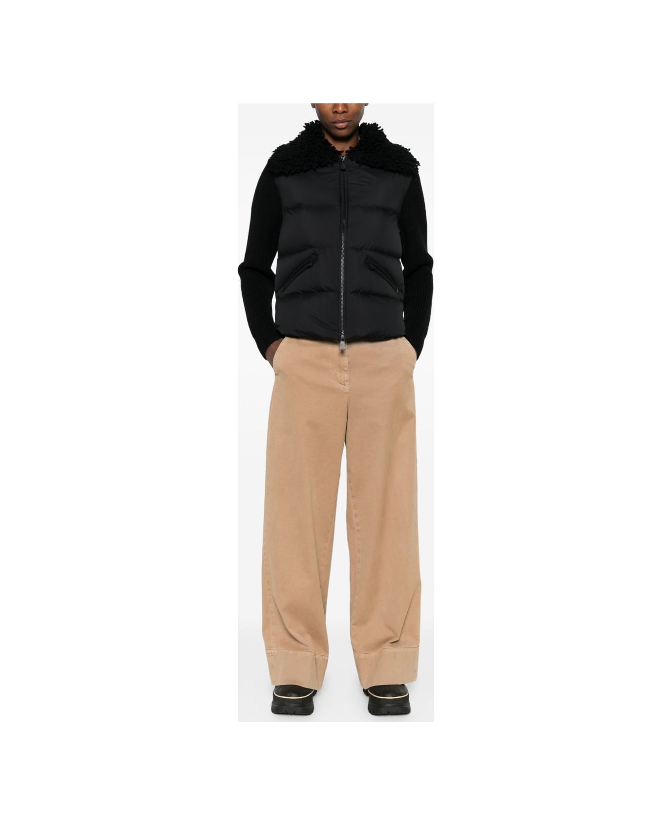 Moncler Grenoble Zip-up Down Jacket - Black