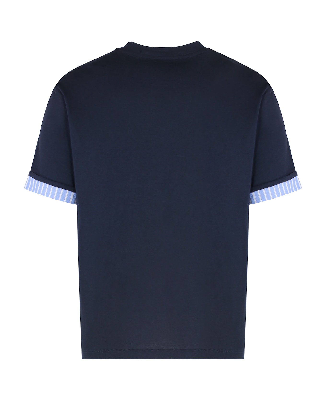 Paolo Pecora Cotton Crew-neck T-shirt - blue