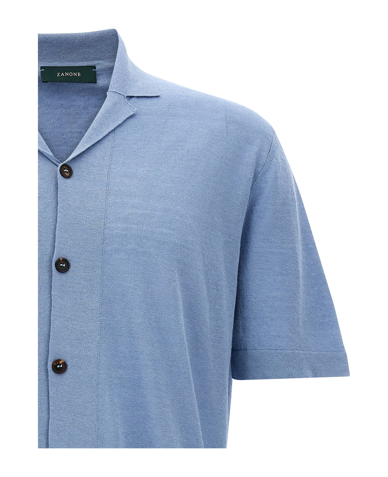 Zanone Short Sleeve Shirt - Light Blue