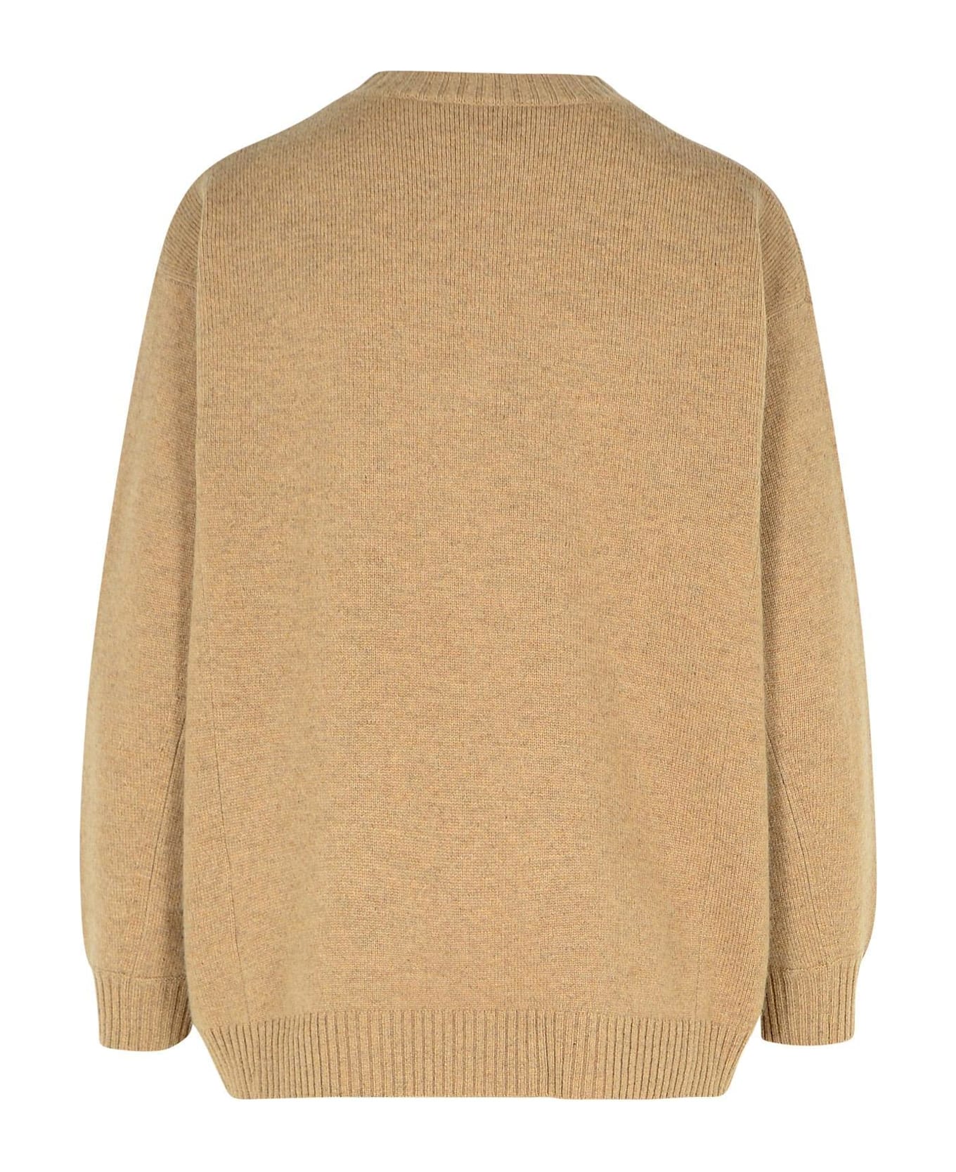 Max Mara Fido Crewneck Straight Hem Jumper - Beige