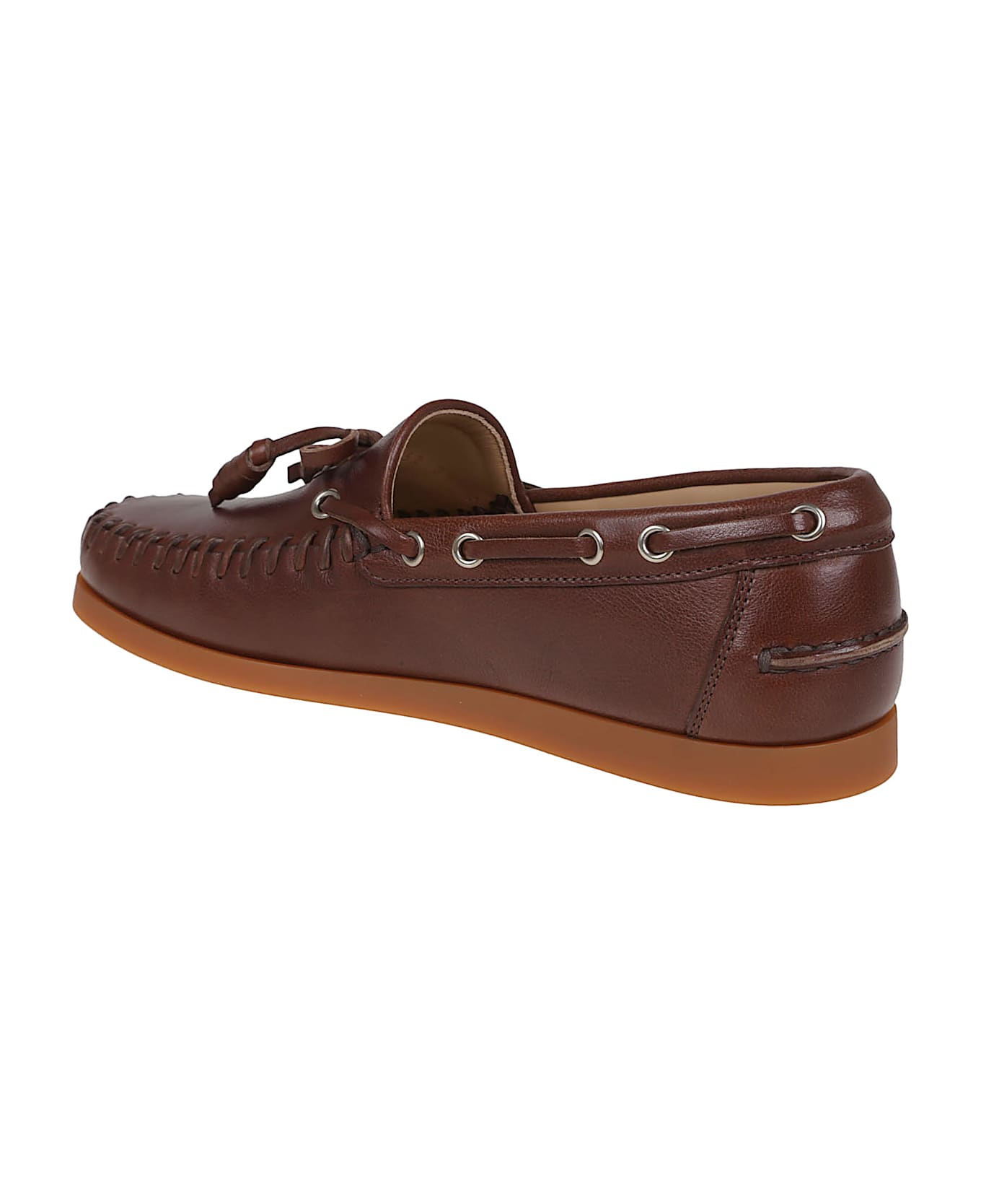 Valentino Garavani Boat Shoe | Palm Avenue | Bufalo/antique Brass Logo/rs - Brown