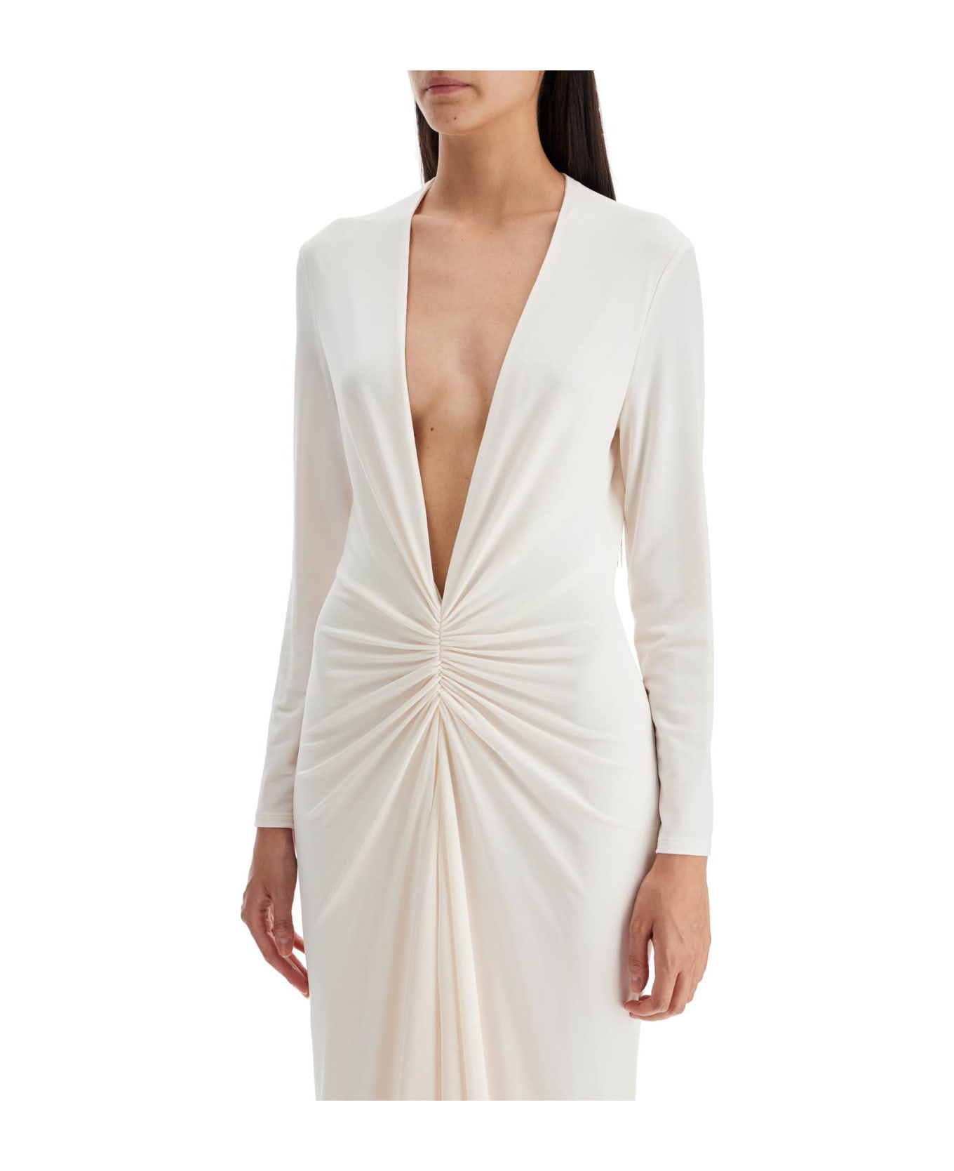 Tom Ford Long Stretch Jersey Evening Dress - OFF WHITE