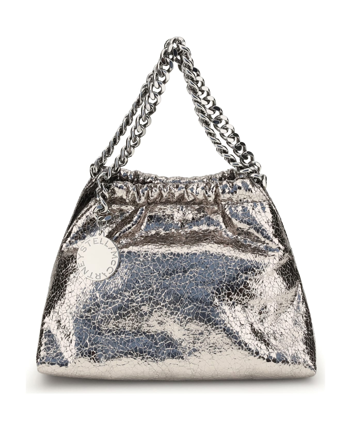 Stella McCartney Metallic Crackle-effect Falabella Shoulder Bag