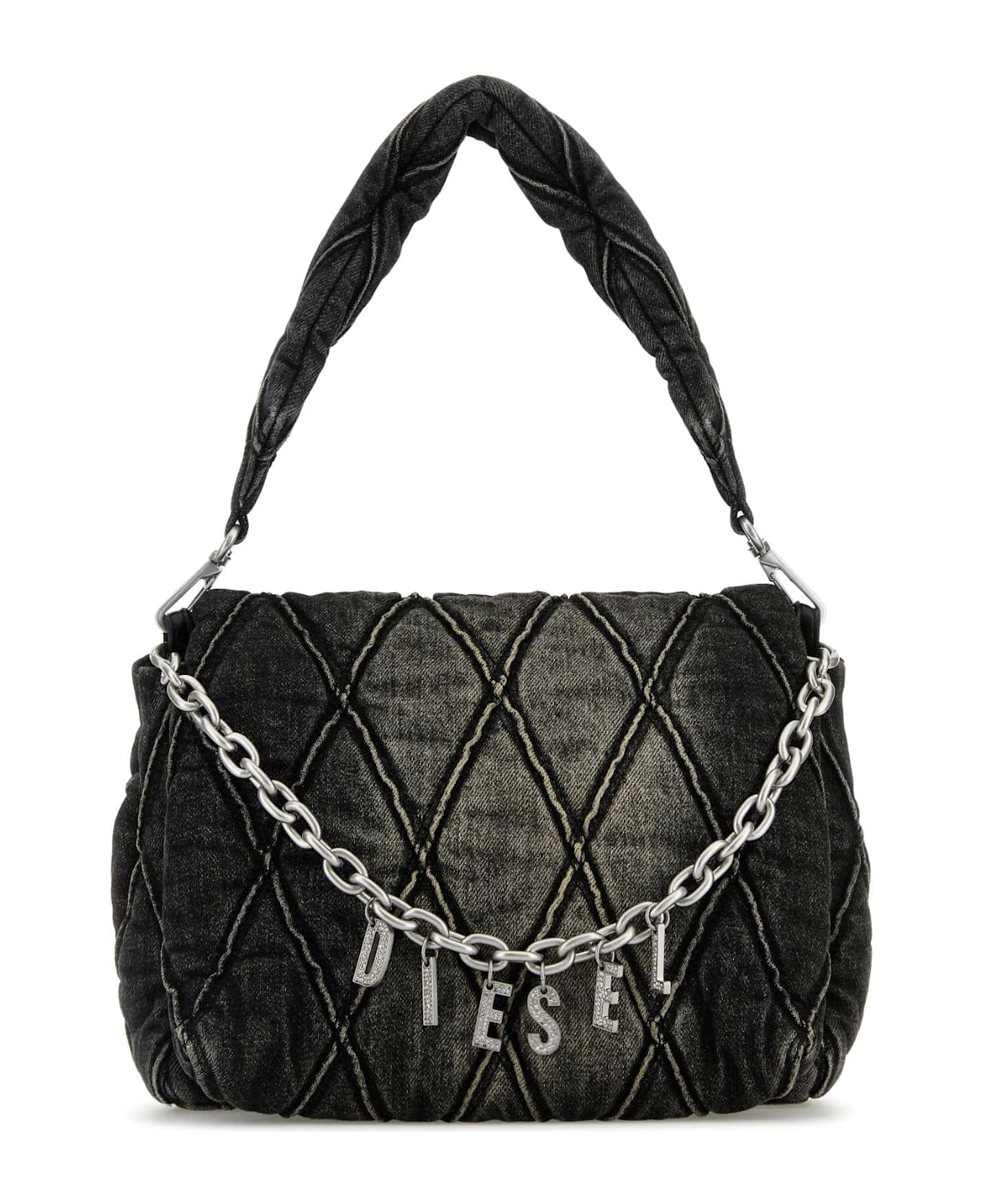 Diesel Black Denim Charm-d Handbag - T8013