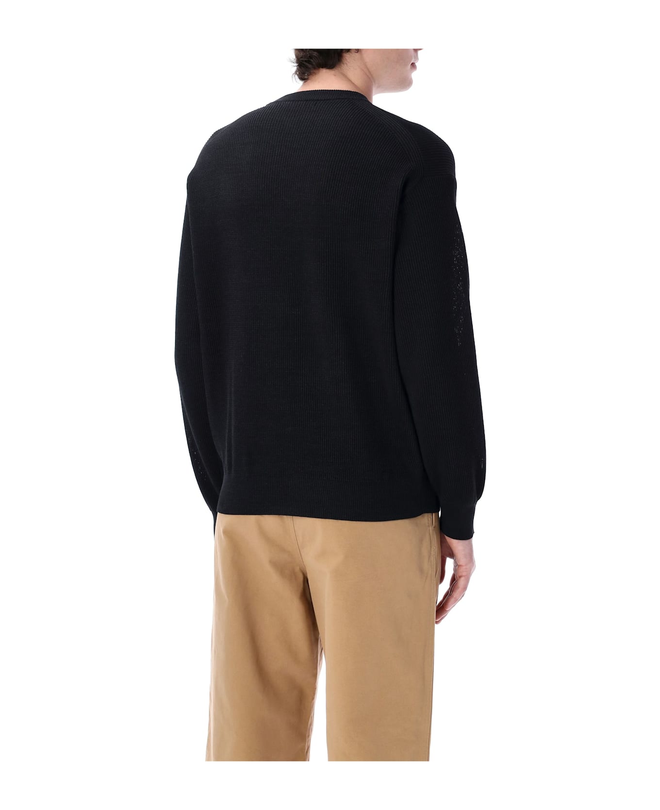 Auralee Flat Yarn Sweatshirt - BLACK