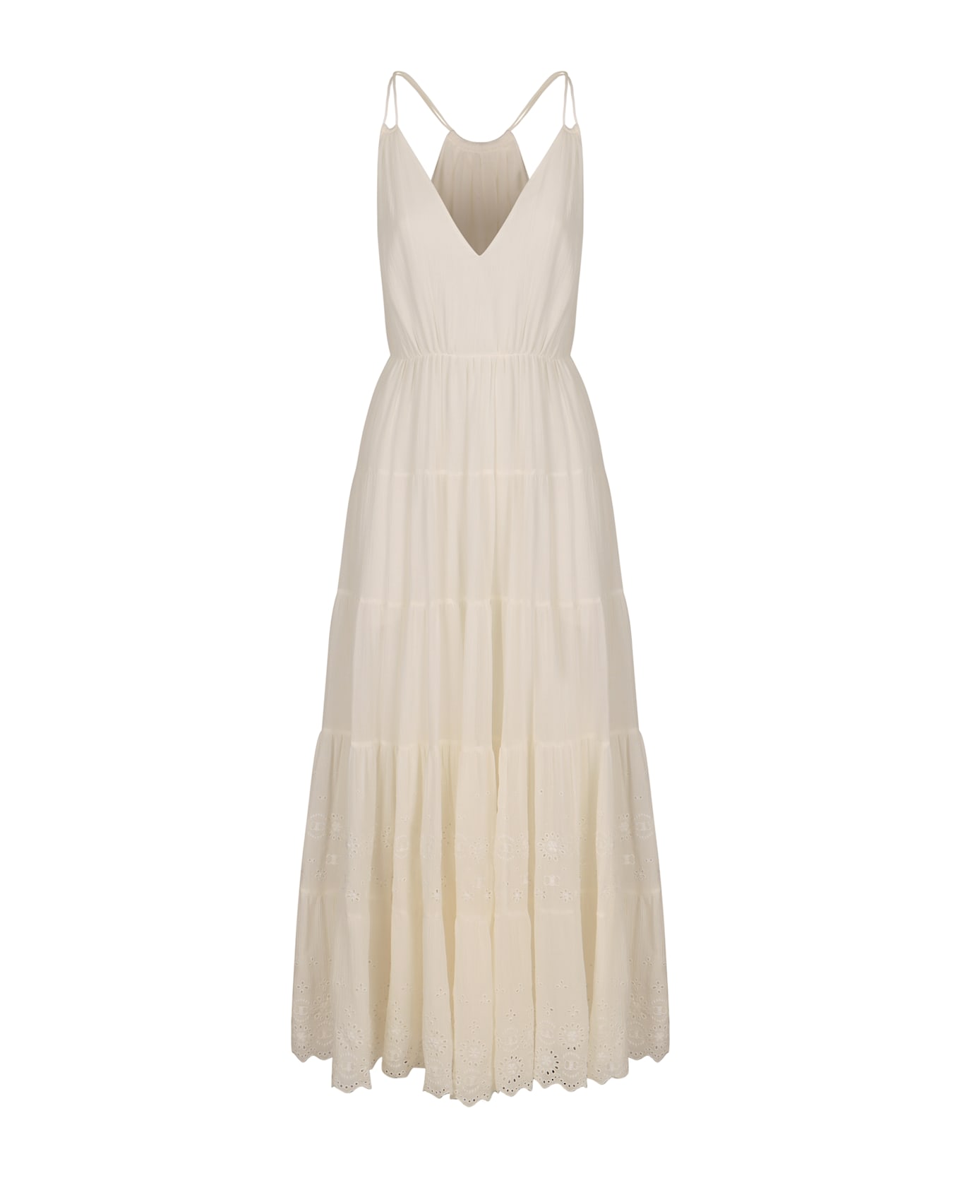 Celine Cotton And Silk Crépon Maxi-dress - Ivory