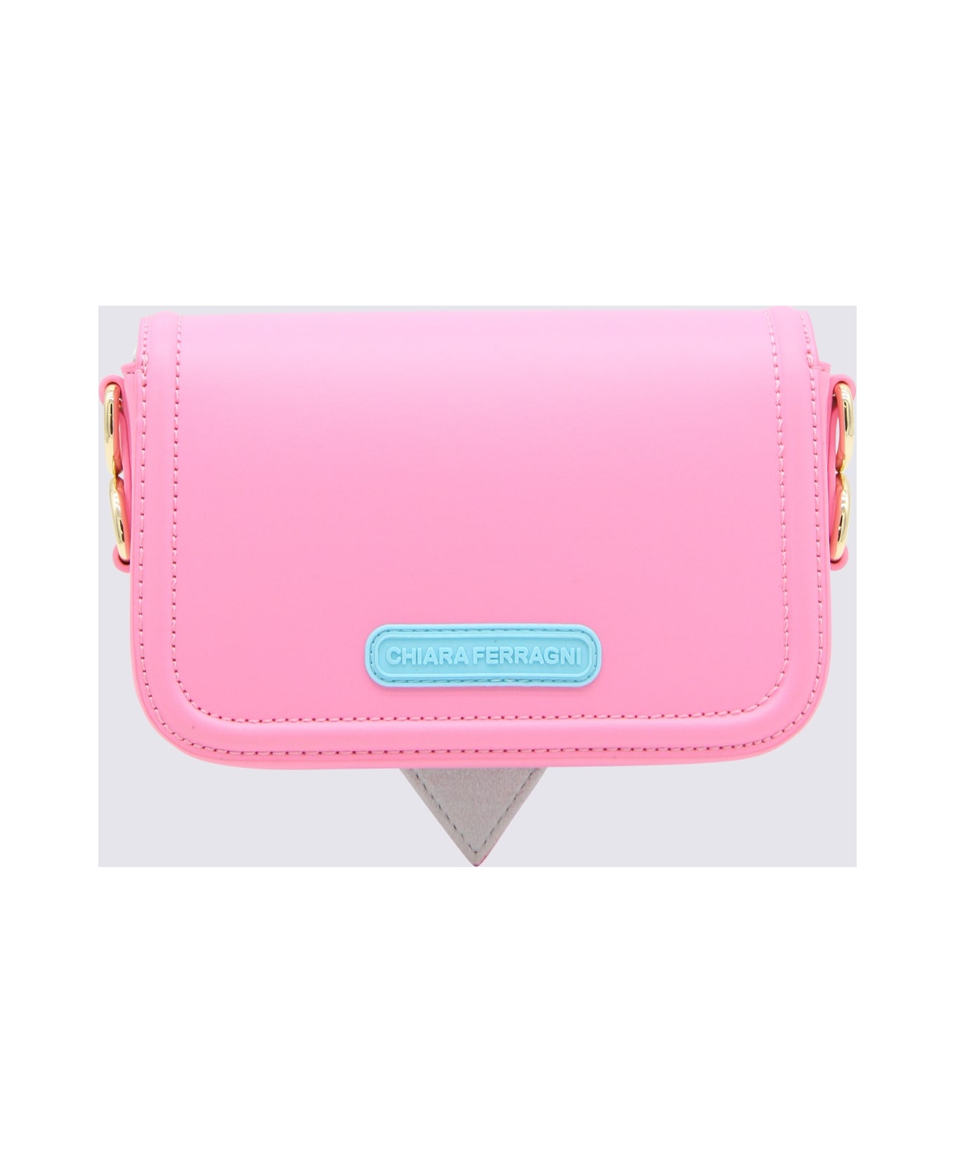 Chiara Ferragni Pink Faux Leather Eyelike Shoulder Bag - SACHET PINK
