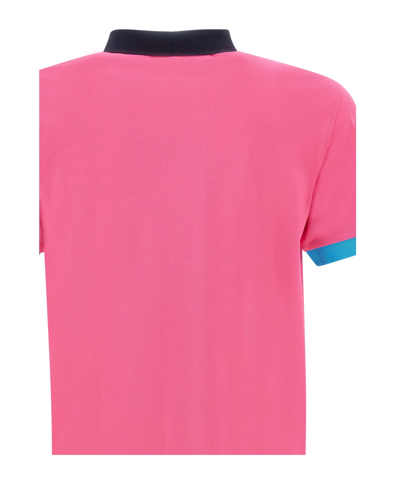 Sun 68 "3-colors" Cotton Polo Shirt - FUCHSIA