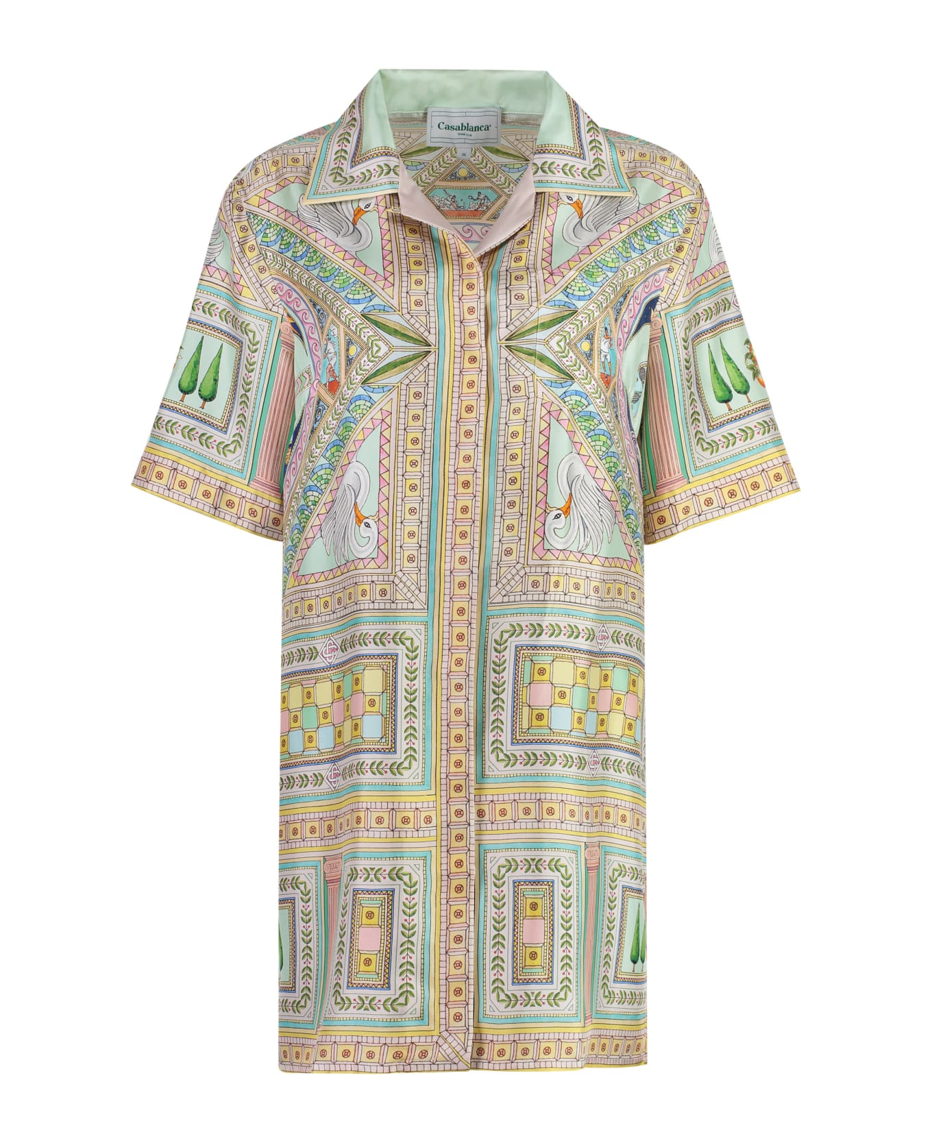 Casablanca Silk Shirtdress - Multicolor