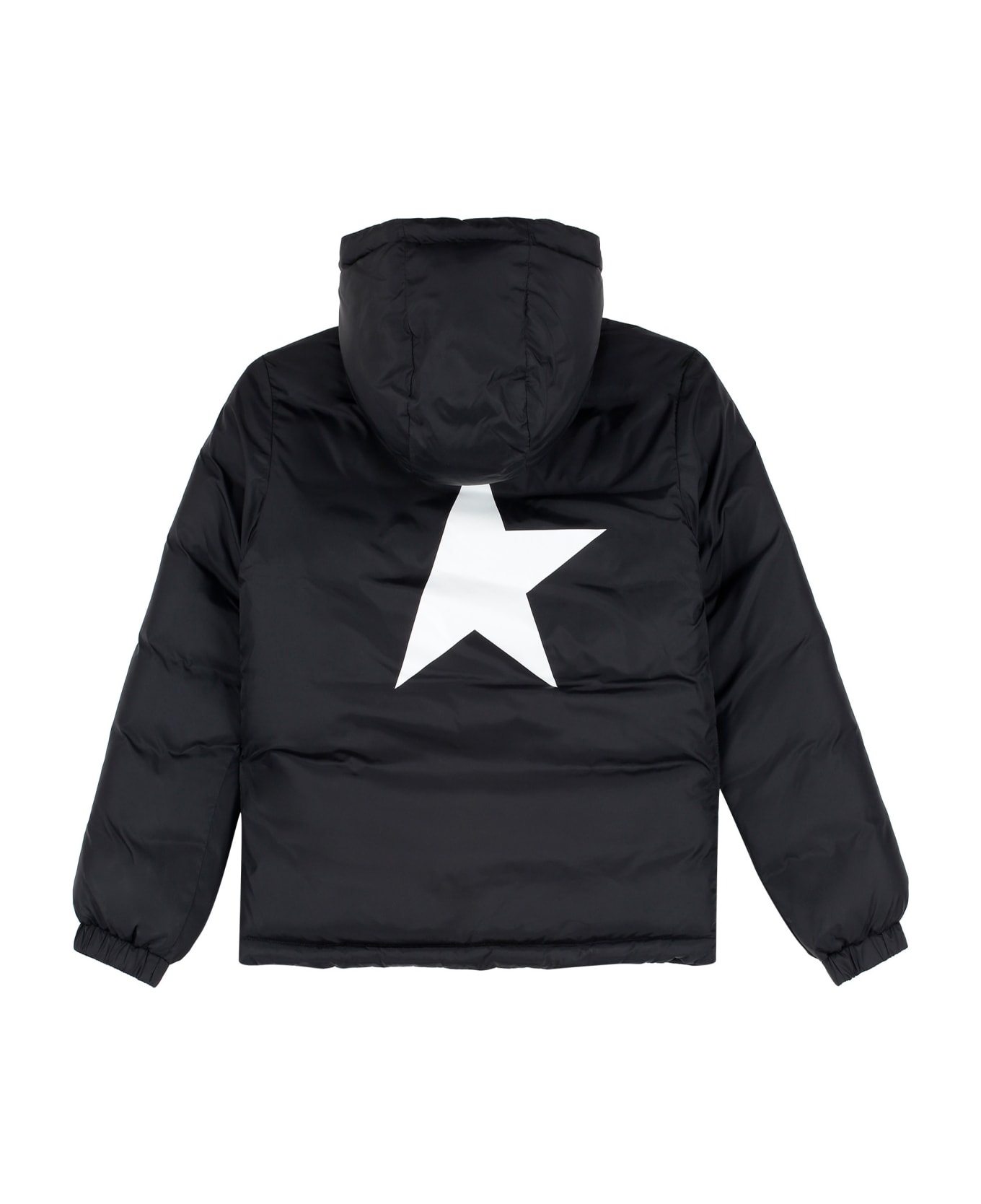 Golden Goose Hooded Full-zip Down Jacket - black