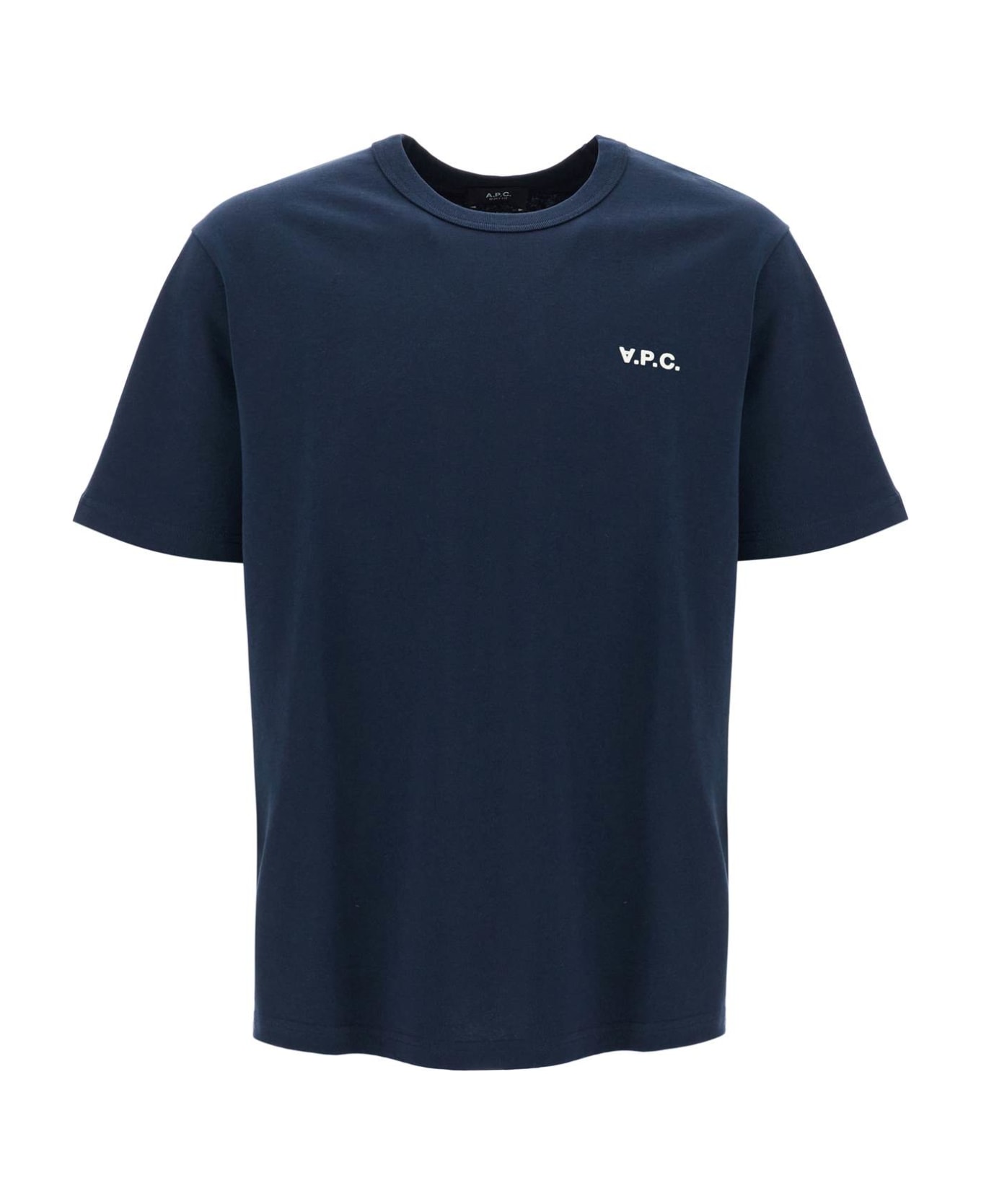A.P.C. Cotton Crew-neck T-shirt - blue
