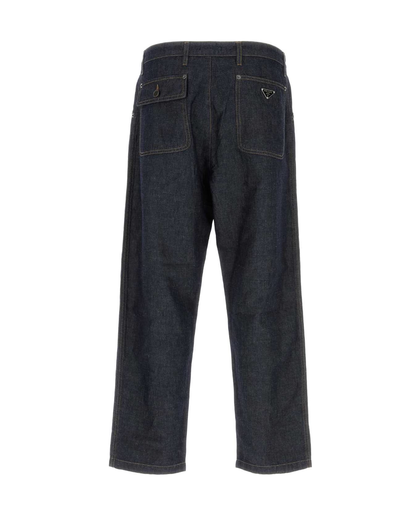 Prada Denim Blue Chambray Pant - BLU