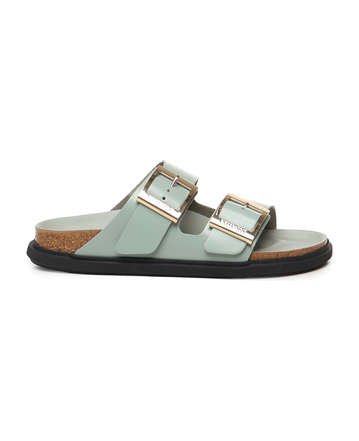Birkenstock Arizona Leather Sandals - SHINE PURE SAGE
