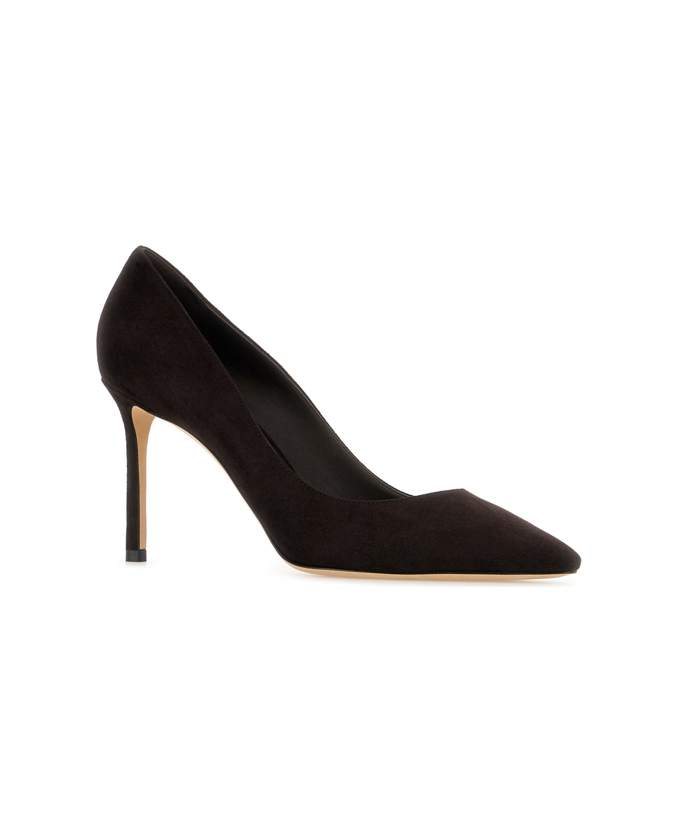 Jimmy Choo Dark Brown Suede Romy Pumps - COFFEE