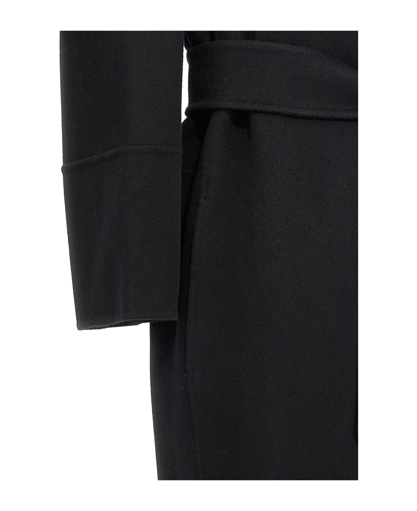 'S Max Mara 'arona' Coat - Black  