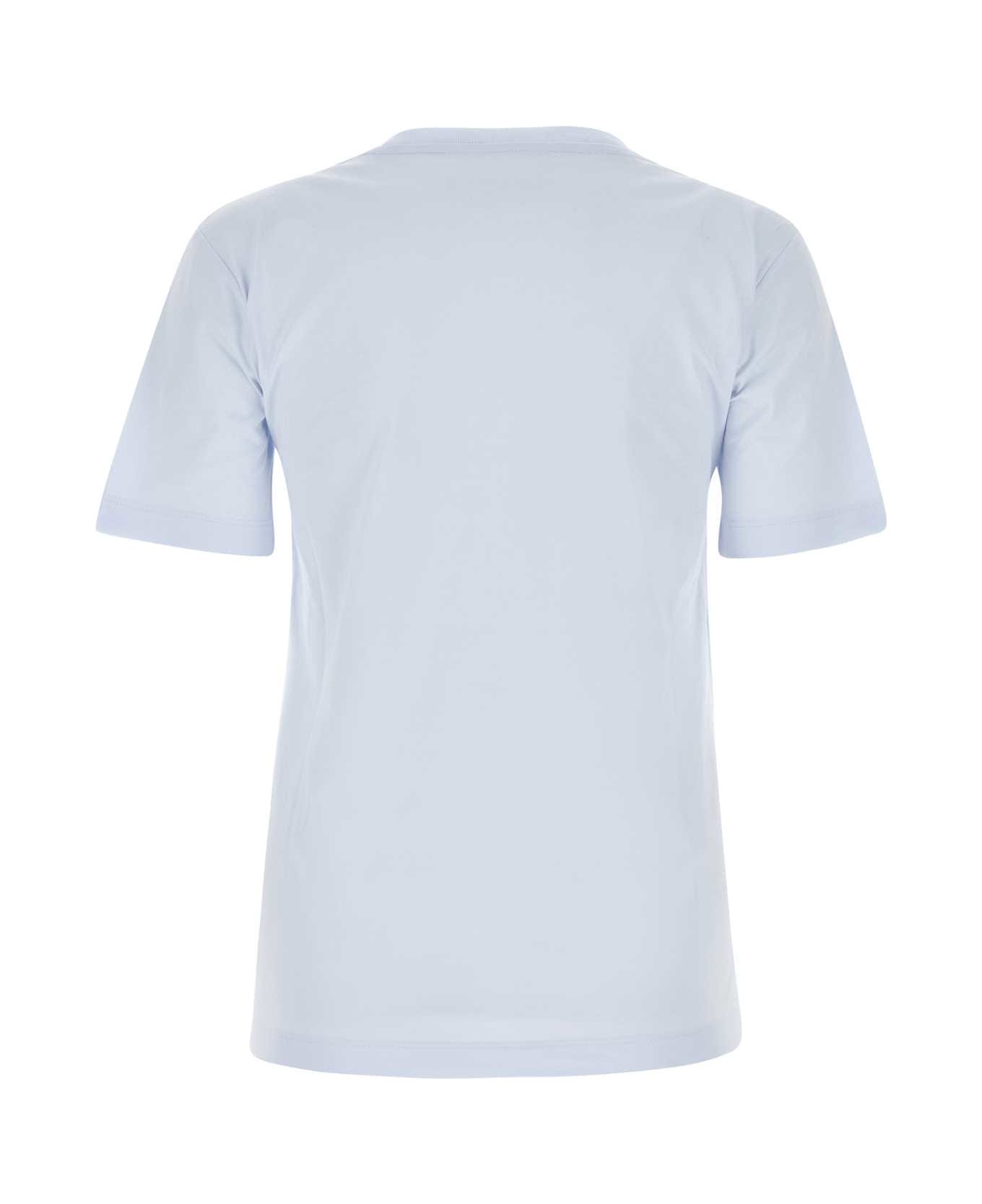 Marni Light Blue T-shirt With Marni Stitching - 00B21