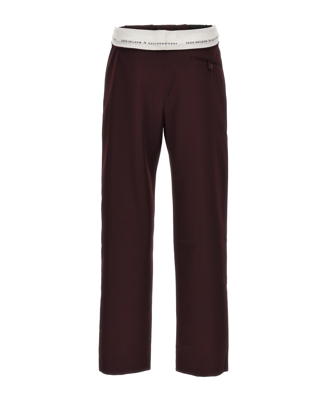 Martine Rose 'rolled Waistband Tailored' Pants - Bordeaux