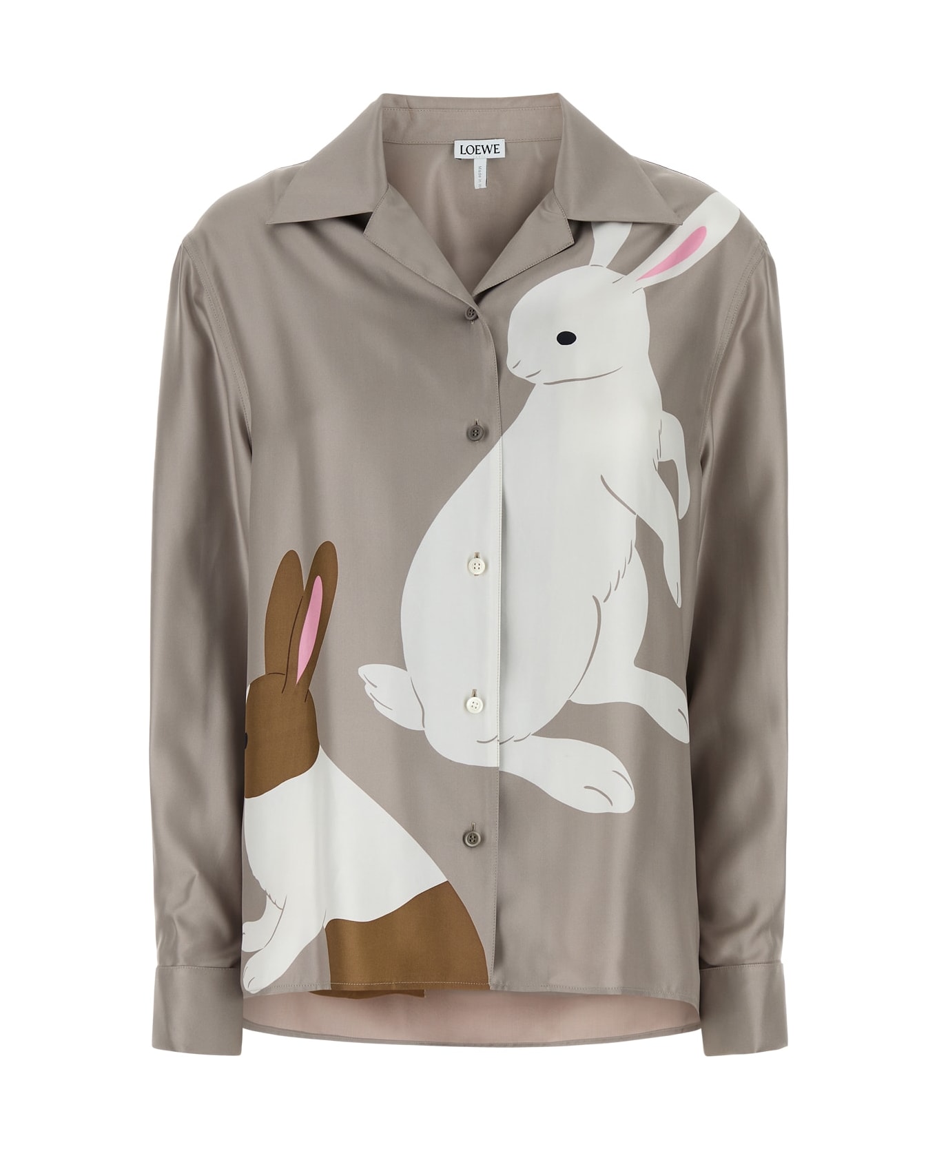 Loewe Cappuccino Satin Loewe X Suna Fujita Shirt - DARKBEIGE