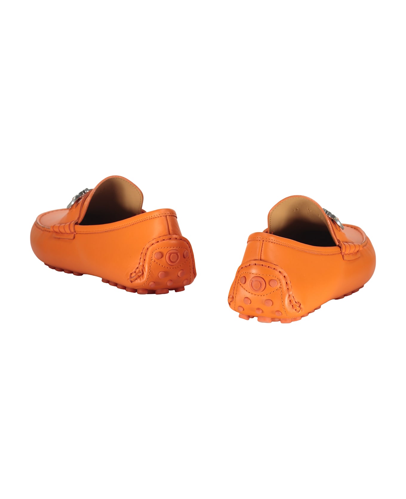 Ferragamo Leather Loafers - Orange