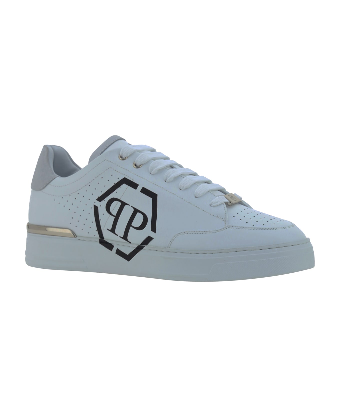 Philipp Plein Lo Top Sneakers - White Black