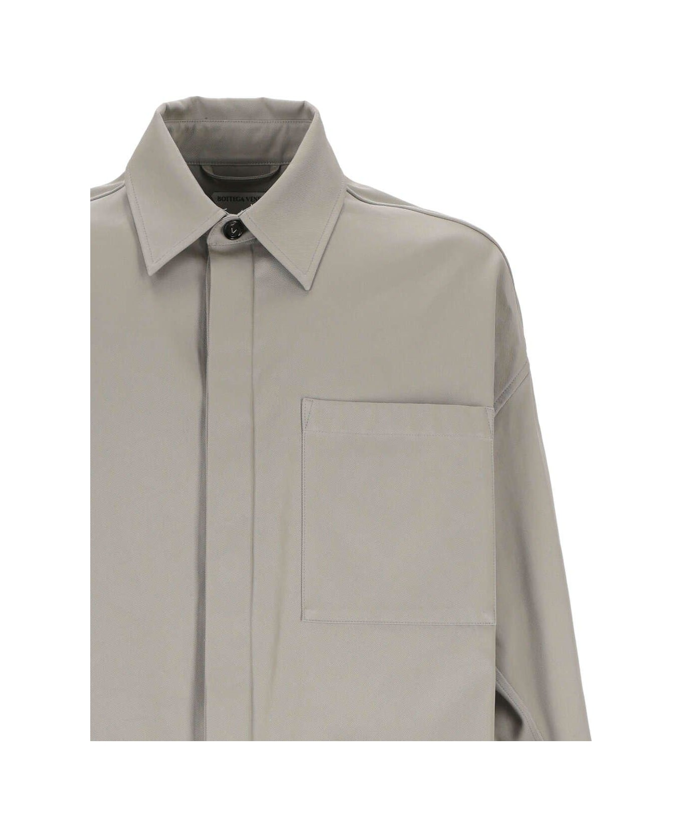 Bottega Veneta Twill Overshirt - GREY