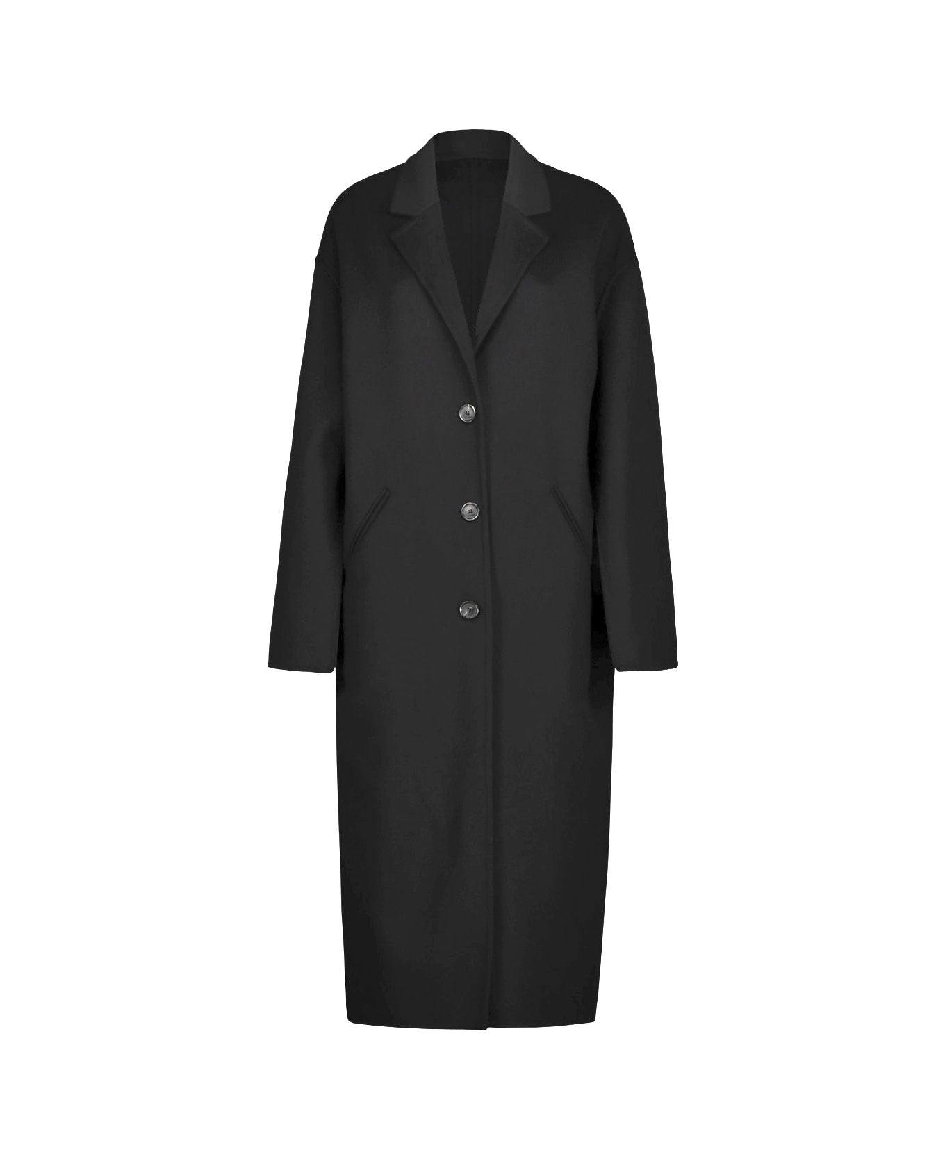 Courrèges Cocoon Long Coat - Black