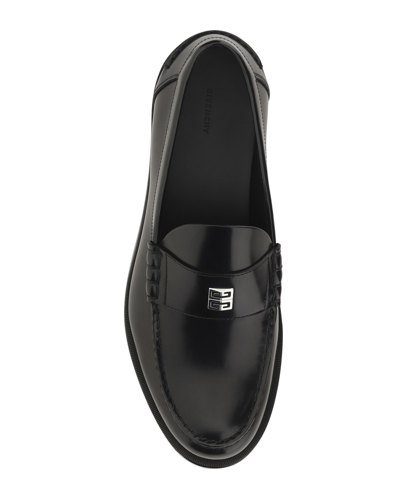 Givenchy Brushed Leather Loafers - Black ローファー＆デッキシューズ