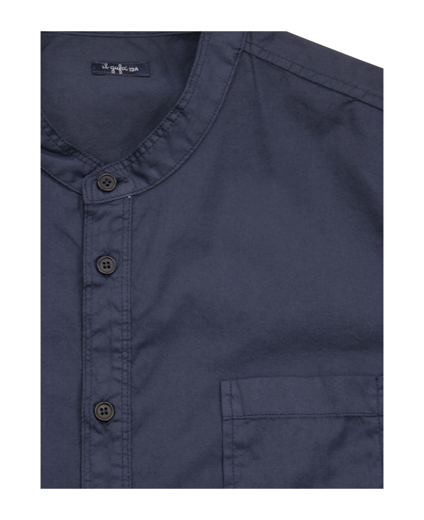 Il Gufo Korean Cotton Poplin Shirt - Blue